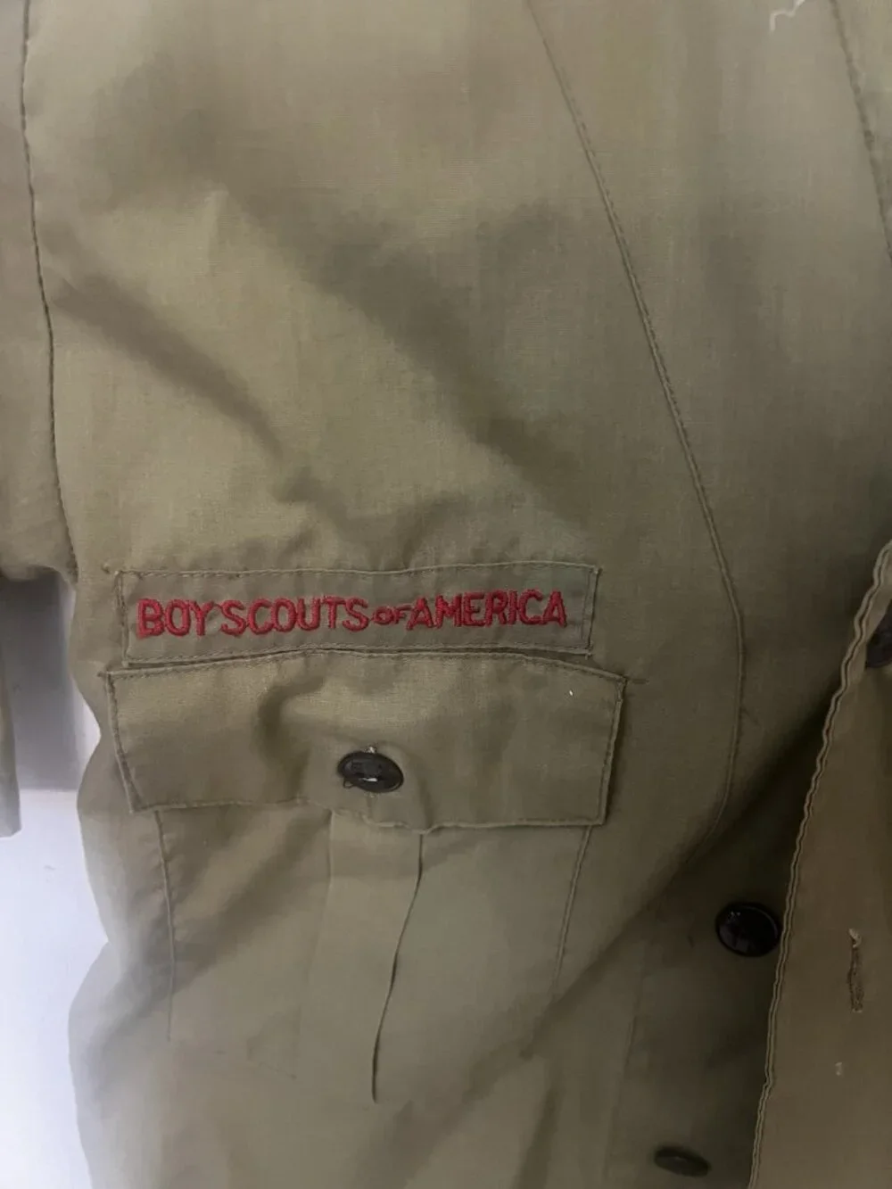 Vintage 50s 60s Boy Scouts BSA Uniform Summer Shirt Troop 317.      B